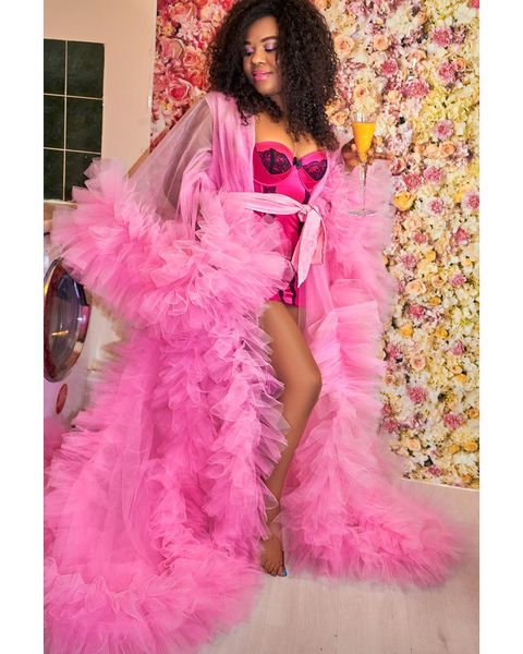 pink tulle sleepwear robes maternity women v neck bridal ruffles pregnant woman pshoot dress sleeveless sheer party gowns, White
pink tulle sleepwear robes maternity women v neck bridal ruffles pregnant woman pshoot dress sleeveless sheer party gowns, White