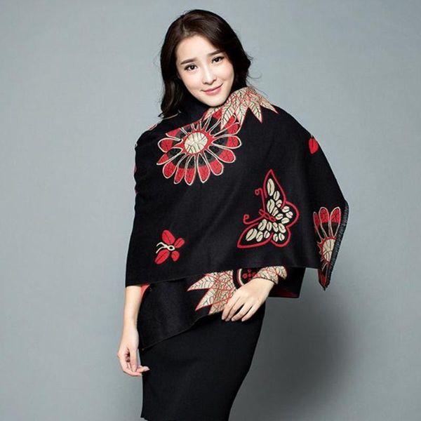 scarves black color more flower embossed women thick shawls national short tassel winter warm scarf wrap female windproof pashmina, Blue;gray
scarves black color more flower embossed women thick shawls national short tassel winter warm scarf wrap female windproof pashmina, Blue;gray