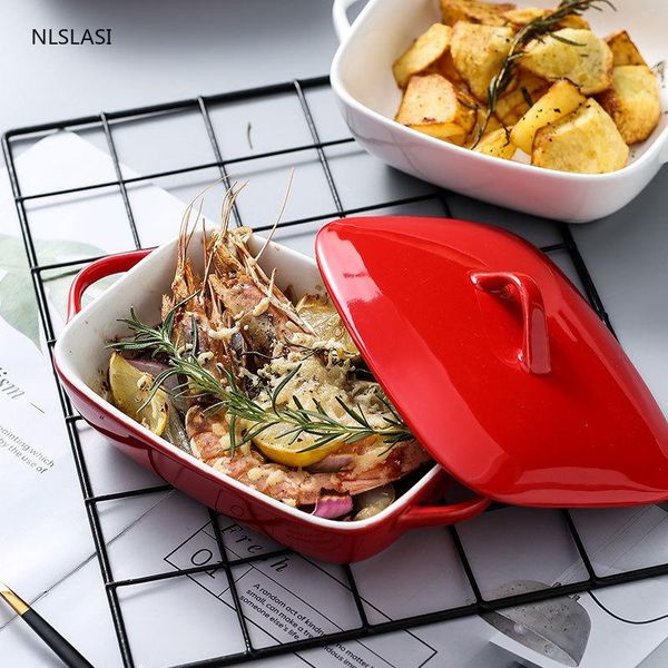 anti-scalding ceramic baking bowl creative household microwave oven high temperature resistant special dual handle bowl with lid
anti-scalding ceramic baking bowl creative household microwave oven high temperature resistant special dual handle bowl with lid