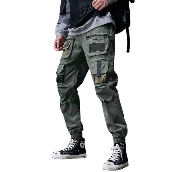 men's pants men cargo hip hop streetwear multi pockets cotton jogger sweatpants haren trousers harajuku overalls elastic waist, Black
men's pants men cargo hip hop streetwear multi pockets cotton jogger sweatpants haren trousers harajuku overalls elastic waist, Black