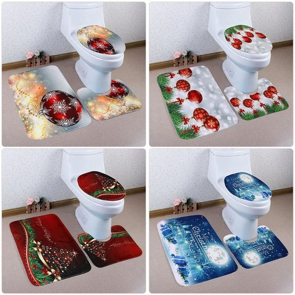 bath mats 3pcs/set christmas floor mat polyester toilet seat cover printed non-slip carpet pad bathroom decoration
bath mats 3pcs/set christmas floor mat polyester toilet seat cover printed non-slip carpet pad bathroom decoration