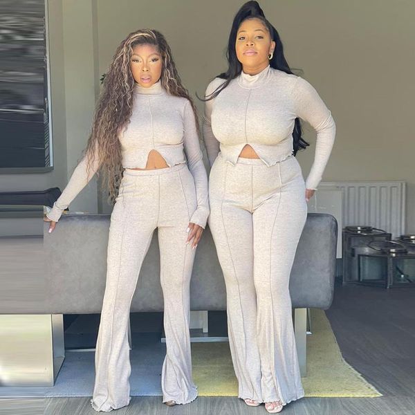 women's two piece pants striped patchwork 2 pant suits fall clothes for women turtleneck long sleeve split +bell bottom streetwear, White
women's two piece pants striped patchwork 2 pant suits fall clothes for women turtleneck long sleeve split +bell bottom streetwear, White