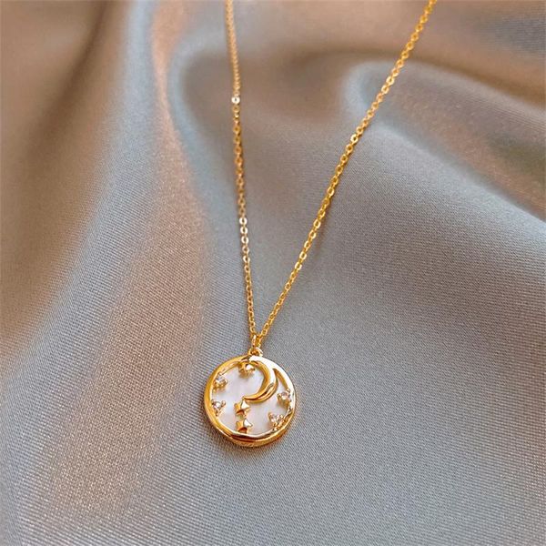 pendant necklaces trendy star moon necklace gold clavicle chain chockers for women girls circle fashion jewelry gifts, Silver
pendant necklaces trendy star moon necklace gold clavicle chain chockers for women girls circle fashion jewelry gifts, Silver