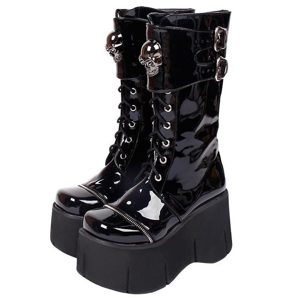 boots angelic imprint gothic style women motorcycle cool punk lady lolita cos shoes woman high heels pumps 10cm 33-47 skull pl, Black
boots angelic imprint gothic style women motorcycle cool punk lady lolita cos shoes woman high heels pumps 10cm 33-47 skull pl, Black