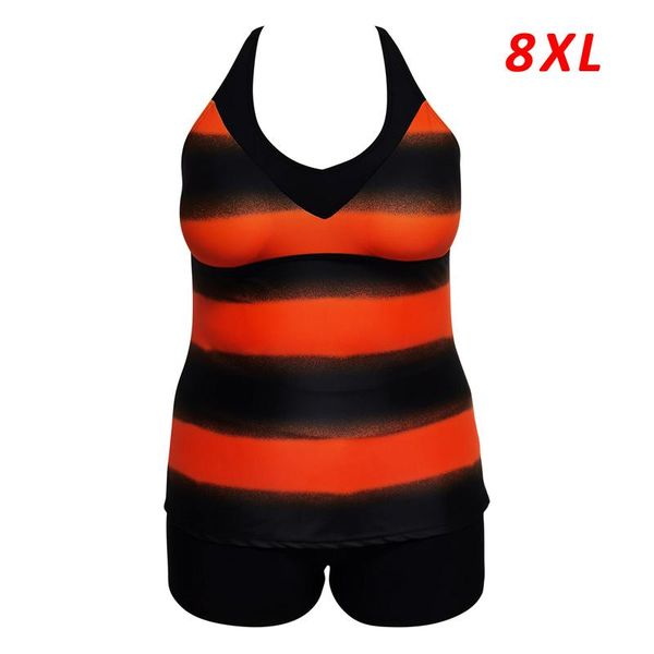 2021 new super large size 8xl women swimwear strip print swimming plus size summer beach bathing suit
2021 new super large size 8xl women swimwear strip print swimming plus size summer beach bathing suit