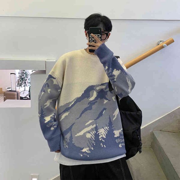 men's sweaters sweater men streetwear mountain tree pattern hip hop autumn new pullover spandex o-neck oversize couple casual h615, White;black
men's sweaters sweater men streetwear mountain tree pattern hip hop autumn new pullover spandex o-neck oversize couple casual h615, White;black