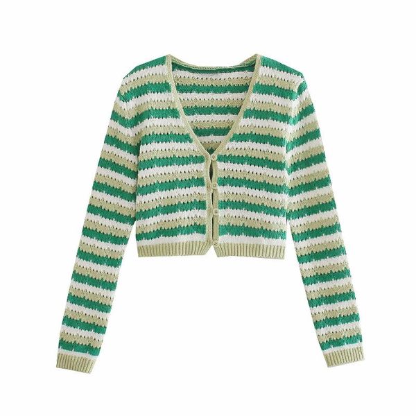 women's knits & tees pxall sweet v-neck contrast stripes hollow thin knit cardigan high-waist long-sleeved jacket french niche chic p2x, White
women's knits & tees pxall sweet v-neck contrast stripes hollow thin knit cardigan high-waist long-sleeved jacket french niche chic p2x, White