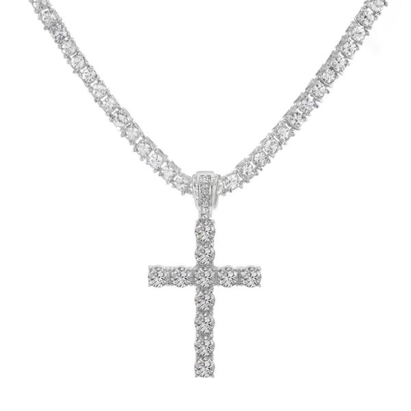 pendant necklaces women hip hop cross necklace with 4mm zircon tennis chain iced out bling hiphop jewelry fashion gift, Silver
pendant necklaces women hip hop cross necklace with 4mm zircon tennis chain iced out bling hiphop jewelry fashion gift, Silver