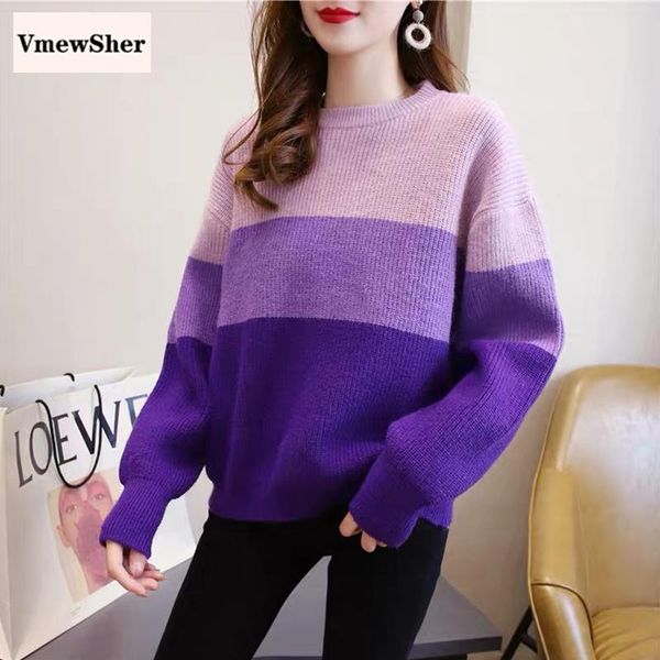 women's sweaters vmewsher autumn winter women sweater color panel o-neck knitwear warm loose purple elegant sweet pullover knit jumper, White;black
women's sweaters vmewsher autumn winter women sweater color panel o-neck knitwear warm loose purple elegant sweet pullover knit jumper, White;black