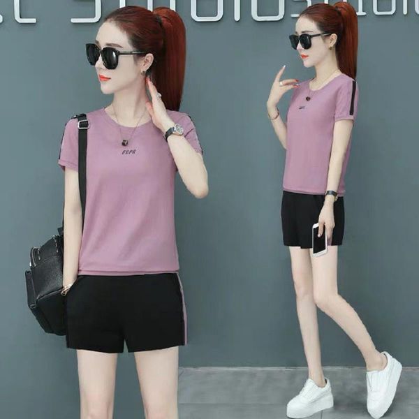 women's tracksuits summer fashion sports shorts two piece sets women casual short sleeved solid color suit yellow red pink khaki plus s, Gray
women's tracksuits summer fashion sports shorts two piece sets women casual short sleeved solid color suit yellow red pink khaki plus s, Gray
