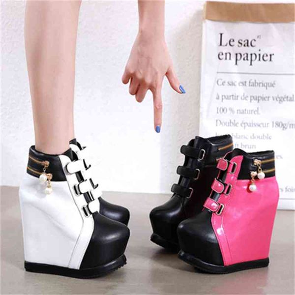 dress shoes winter muffin bottom short tube boots thick heightening wedges heels women's slope heel plush v4p3, Black
dress shoes winter muffin bottom short tube boots thick heightening wedges heels women's slope heel plush v4p3, Black