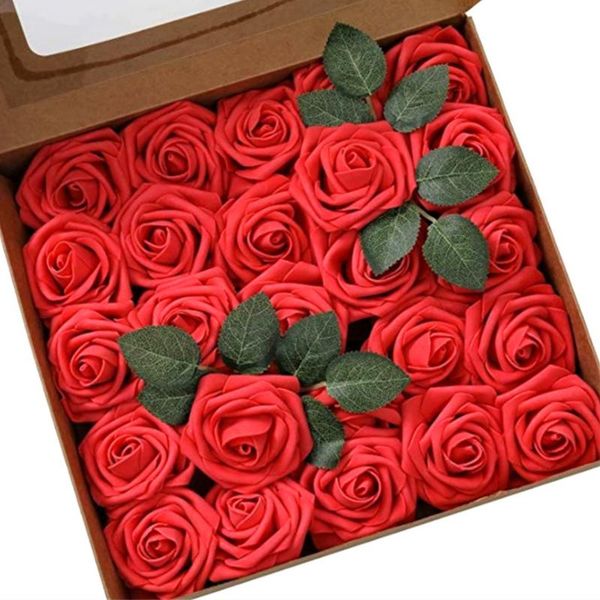 decorative flowers & wreaths 25pcs wedding bouquets foam fake roses artificial plus leaves with stems gift box home decor bubble flower
decorative flowers & wreaths 25pcs wedding bouquets foam fake roses artificial plus leaves with stems gift box home decor bubble flower