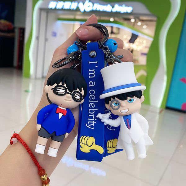 2021 fashion keychain cartoon detective conan car key ring creative gift bag hanging decoration men and women, Silver
2021 fashion keychain cartoon detective conan car key ring creative gift bag hanging decoration men and women, Silver