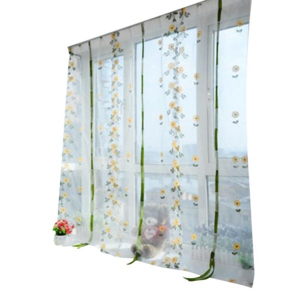 pastoral flower embroided sheer window voile curtain drape valance for bedroom girls room decor 80 x 100 (yellow daisy)
pastoral flower embroided sheer window voile curtain drape valance for bedroom girls room decor 80 x 100 (yellow daisy)