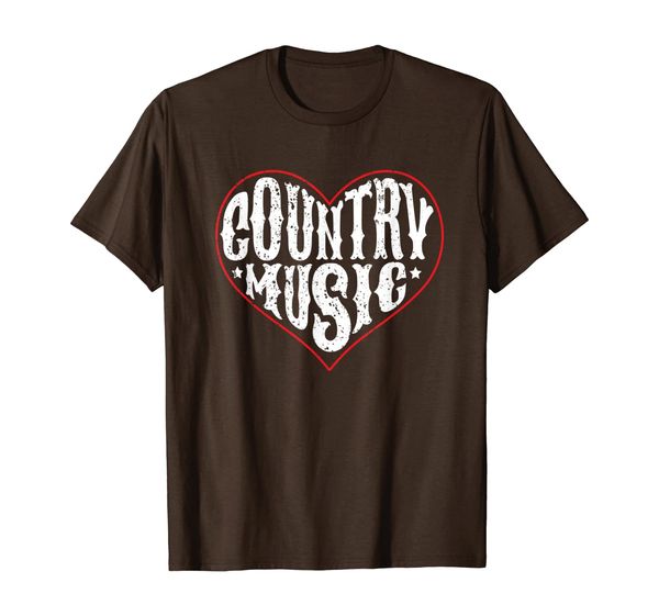 country music t-shirt heart western love country gift, White;black
