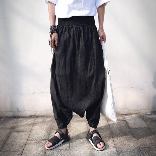 men's pants size men large shopping harajuku style personality casual linen culottes / m-xxl, Black
men's pants size men large shopping harajuku style personality casual linen culottes / m-xxl, Black