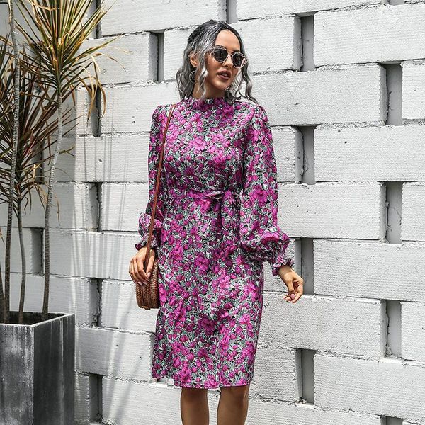 casual dresses 2021 autumn spring chiffon dress floral print midi vintage for women elastic waist sashes lantern sleeve jupe femme femal1, Black;gray
casual dresses 2021 autumn spring chiffon dress floral print midi vintage for women elastic waist sashes lantern sleeve jupe femme femal1, Black;gray