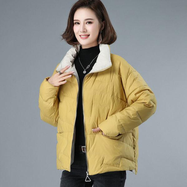 large loose casual short 2020 winter new female mom's fat mm middle-aged 4050 down et, Black
large loose casual short 2020 winter new female mom's fat mm middle-aged 4050 down et, Black