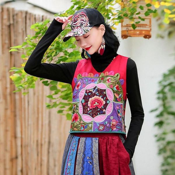 ethnic clothing women sleeveless hanfu coat chinese vintage vest elegant oriental female floral slim tang, Red
ethnic clothing women sleeveless hanfu coat chinese vintage vest elegant oriental female floral slim tang, Red