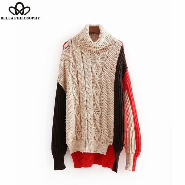 bella philosophy color matching crocheted knitted loose sweater long sleeve turtleneck pullovers winter female casual wear top, White;black
bella philosophy color matching crocheted knitted loose sweater long sleeve turtleneck pullovers winter female casual wear top, White;black