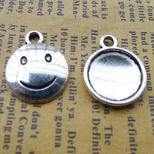 fashion 16*20mm alloy smiley antique pendant charms diy accessories for jewelry making 60pcs/bag 1.7g, Bronze;silver
fashion 16*20mm alloy smiley antique pendant charms diy accessories for jewelry making 60pcs/bag 1.7g, Bronze;silver