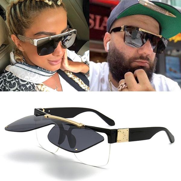 sunglasses 2021 fashion designer oversized square women vintage flip up cool ins men sun glasses uv400, White;black
sunglasses 2021 fashion designer oversized square women vintage flip up cool ins men sun glasses uv400, White;black