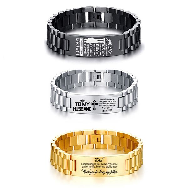 customized men's chain link id bracelet bangle trending 15.5mm stainless steel personalized tag name pulseras dropship, Golden;silver
customized men's chain link id bracelet bangle trending 15.5mm stainless steel personalized tag name pulseras dropship, Golden;silver