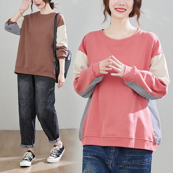 age reducing spring splicing contrast color long sve fat sister loose meat covering women's sweater, Black
age reducing spring splicing contrast color long sve fat sister loose meat covering women's sweater, Black