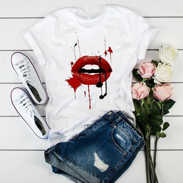 women lip 3d paint printed casual cute fashion short sleeve tees graphic female ladies womens lady t-shirt t shirt t-shirts, White
women lip 3d paint printed casual cute fashion short sleeve tees graphic female ladies womens lady t-shirt t shirt t-shirts, White