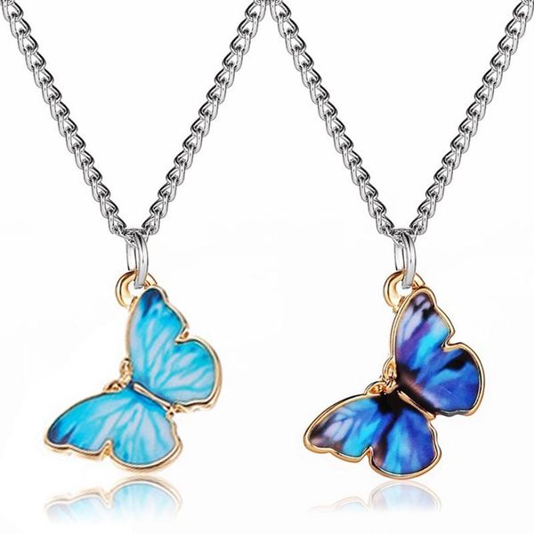 chains romantic enamel colorful gradient butterfly pendant necklace women jewelry chic chain for summer girl gift, Silver
chains romantic enamel colorful gradient butterfly pendant necklace women jewelry chic chain for summer girl gift, Silver