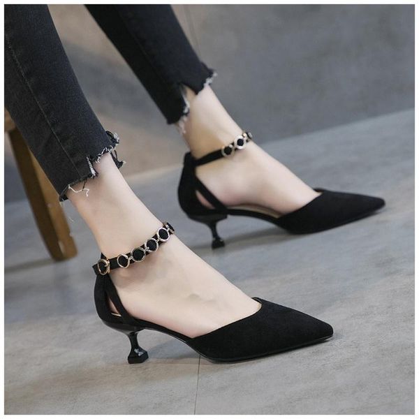 dress shoes high-heeled spring/summer 2021 pointed toe thin versatile low heel cat and lady temperament single, Black
dress shoes high-heeled spring/summer 2021 pointed toe thin versatile low heel cat and lady temperament single, Black
