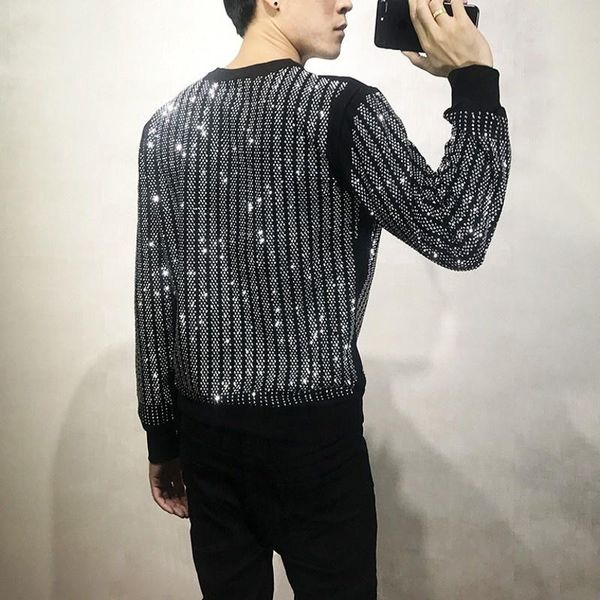 men's hoodies & sweatshirts autumn shiny diamonds mens sweatshirt casual bling crystal clubwear long sleeve pullover hip hop 4xl, Black
men's hoodies & sweatshirts autumn shiny diamonds mens sweatshirt casual bling crystal clubwear long sleeve pullover hip hop 4xl, Black