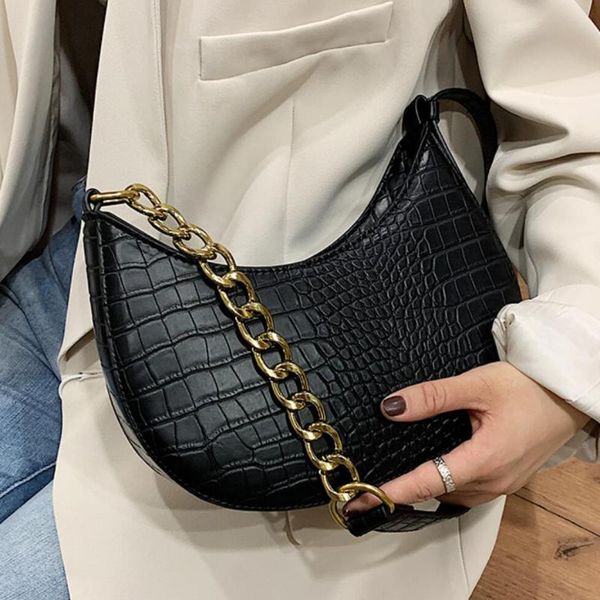 shoulder bags crocodile pattern armpit bag 2021 fashion pu leather women's designer handbag chain messenger
shoulder bags crocodile pattern armpit bag 2021 fashion pu leather women's designer handbag chain messenger