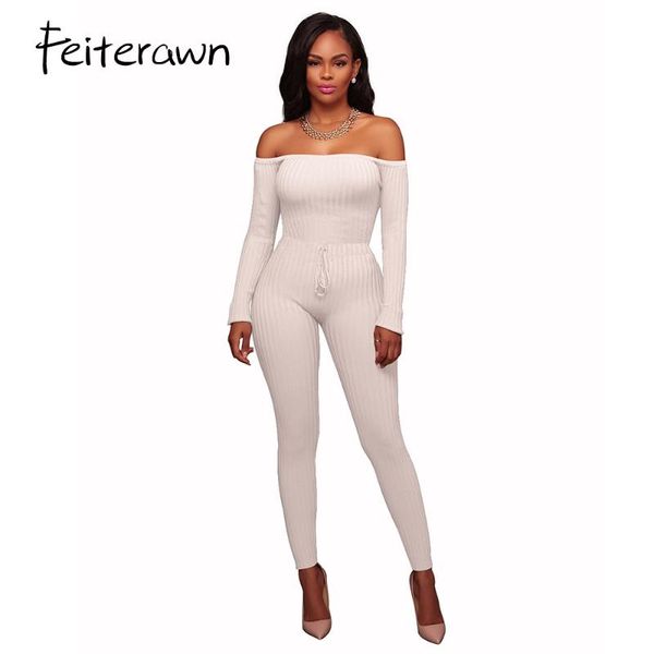women's jumpsuits & rompers feiterawn off shoulder for women 2021 long sleeve casual slash neck jumpsuit overalls macacao feminino, Black;white
women's jumpsuits & rompers feiterawn off shoulder for women 2021 long sleeve casual slash neck jumpsuit overalls macacao feminino, Black;white