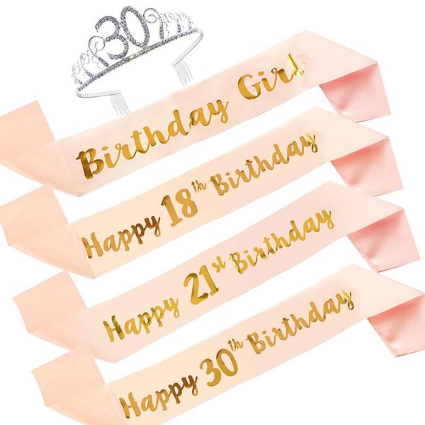sashes happy birthday 21th 30th 40th 50th rose gold satin sash crystal crown 30 40 50 anniversary party decor supplies
sashes happy birthday 21th 30th 40th 50th rose gold satin sash crystal crown 30 40 50 anniversary party decor supplies