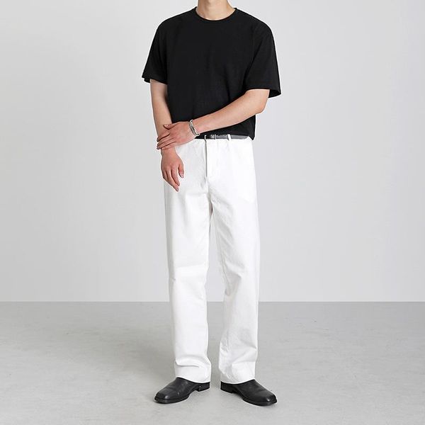 men's pants white male korean version of the trend ins wild loose summer thin trousers straight wide-leg casual, Black
men's pants white male korean version of the trend ins wild loose summer thin trousers straight wide-leg casual, Black