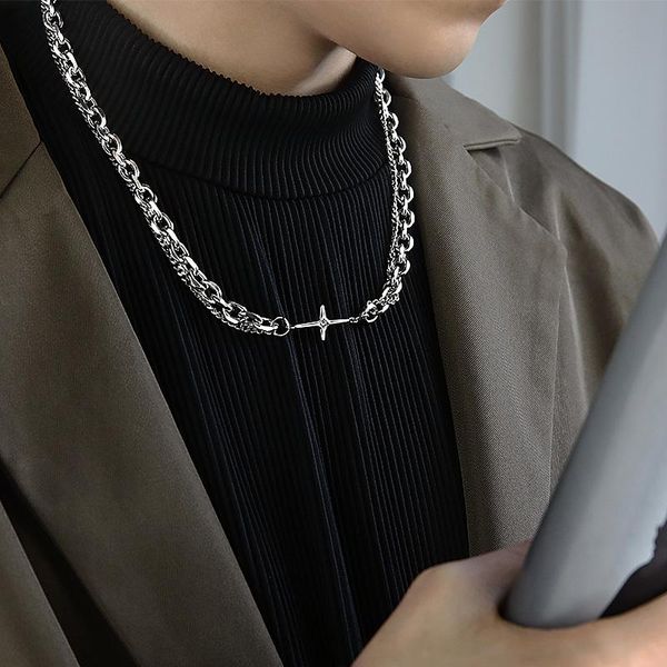pendant necklaces titanium steel necklace korean version of ins wind star fold double-layer men and women temperament clavicle, Silver
pendant necklaces titanium steel necklace korean version of ins wind star fold double-layer men and women temperament clavicle, Silver