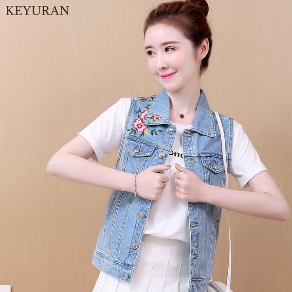 women's vests 2021 spring summer vintage flowers embroidered denim vest coat women sleeveless hole jean jacket waistcoat clothing l3511, Black;white
women's vests 2021 spring summer vintage flowers embroidered denim vest coat women sleeveless hole jean jacket waistcoat clothing l3511, Black;white