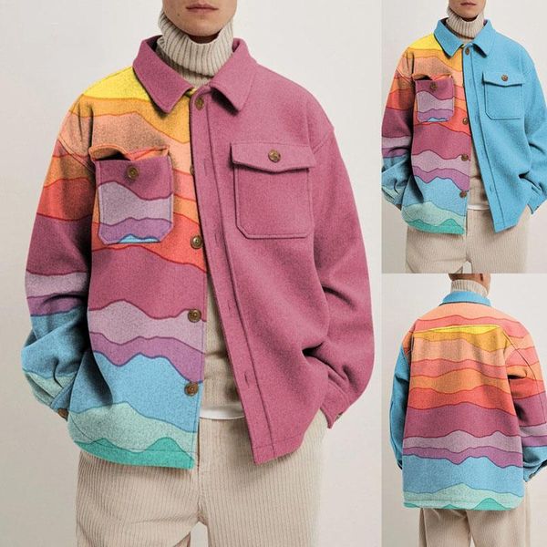 men's jackets jacket autumn winter 2021 casual loose fashion coat print long sleeve outerwear & coats, Black;brown
men's jackets jacket autumn winter 2021 casual loose fashion coat print long sleeve outerwear & coats, Black;brown