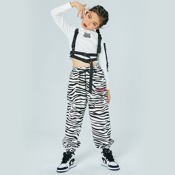 2021 girls hip hop clothing white crop zebra pants loose street jazz practice performance outfit ballroom dancing wear, Black;red
2021 girls hip hop clothing white crop zebra pants loose street jazz practice performance outfit ballroom dancing wear, Black;red