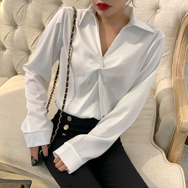 2021 spring summer ladies office blouse ol vintage v-neck long sleeve twist cross green/white shirts for female blusas sc9x, Blue
2021 spring summer ladies office blouse ol vintage v-neck long sleeve twist cross green/white shirts for female blusas sc9x, Blue