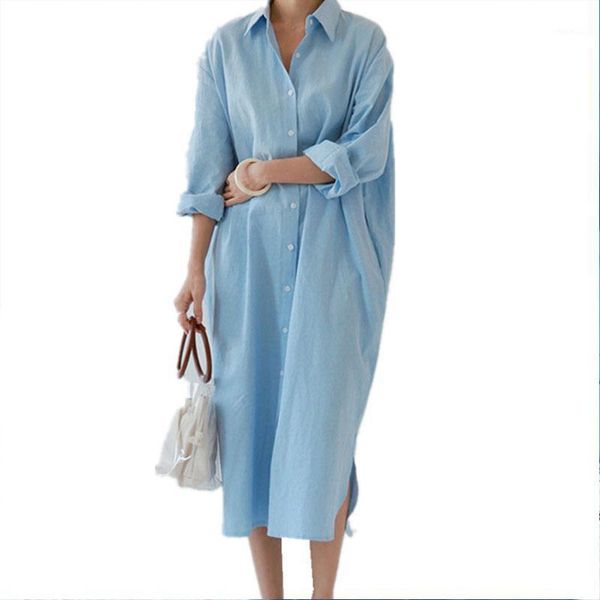 women blouse linen cottons casual shirt 2021 summer plus size womans cotton long section shirts white/blue dresses, Black;gray
women blouse linen cottons casual shirt 2021 summer plus size womans cotton long section shirts white/blue dresses, Black;gray