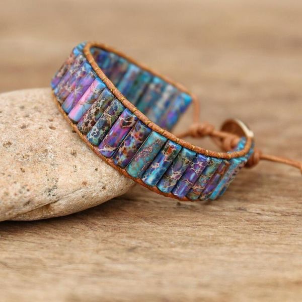 charm bracelets handmade jewelry bracelet colorful bohemia natural stone imperial cylinder tube beads chakra braided leather wrap, Golden;silver
charm bracelets handmade jewelry bracelet colorful bohemia natural stone imperial cylinder tube beads chakra braided leather wrap, Golden;silver