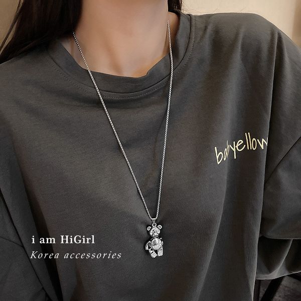 amulet pendants korean personality design movable bear pendant cool wind fashion temperament trend necklace sweet lovely, Golden;silver
amulet pendants korean personality design movable bear pendant cool wind fashion temperament trend necklace sweet lovely, Golden;silver
