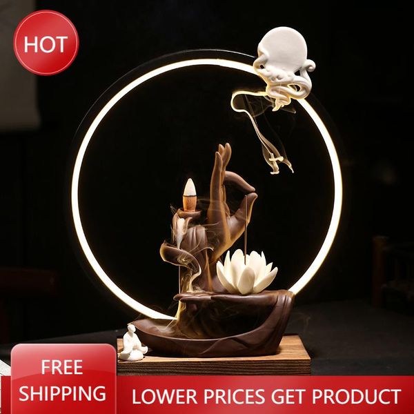 fragrance lamps buddha statue incense burner light ornament backflow lotus flower diffuser big inscence holder pjardim zen relaxing decor ag
fragrance lamps buddha statue incense burner light ornament backflow lotus flower diffuser big inscence holder pjardim zen relaxing decor ag