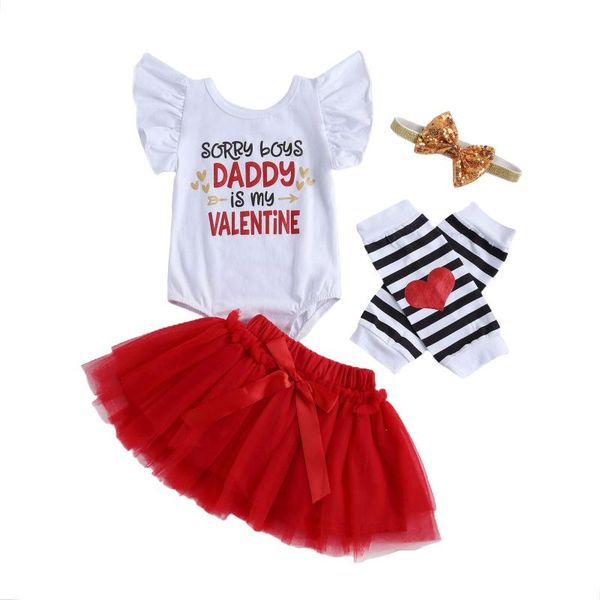 baby girl valentine clothing set, letter print round neck romper skirt headwear leg sleeves four-piece suit for birthday party, White
baby girl valentine clothing set, letter print round neck romper skirt headwear leg sleeves four-piece suit for birthday party, White