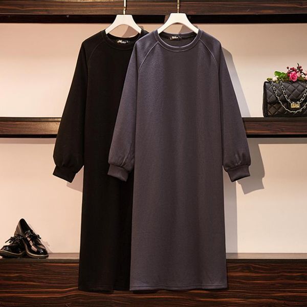 plus size dresses ehqaxin autumn womens knit dress casual solid color round neck mid-length loose straight ladies lazy style l-5xl, Black
plus size dresses ehqaxin autumn womens knit dress casual solid color round neck mid-length loose straight ladies lazy style l-5xl, Black