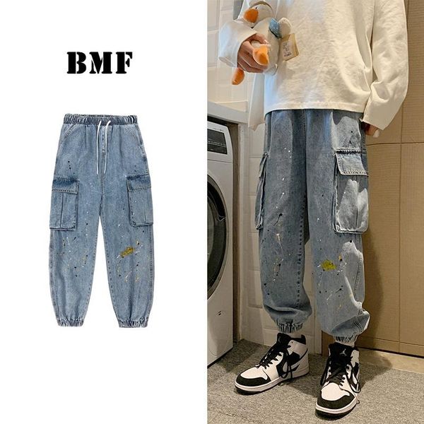 2021 korean fashion hip hop plus size jeans for men clothing streetwear spring denim trousers kpop baggy jogging pants male, Blue
2021 korean fashion hip hop plus size jeans for men clothing streetwear spring denim trousers kpop baggy jogging pants male, Blue