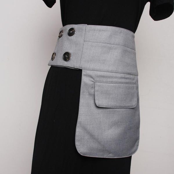 belts women cummerbunds pocket waist cover dress adornment shirt retro ultra wide wear fashion versatile black cloth belt button, Black;brown
belts women cummerbunds pocket waist cover dress adornment shirt retro ultra wide wear fashion versatile black cloth belt button, Black;brown