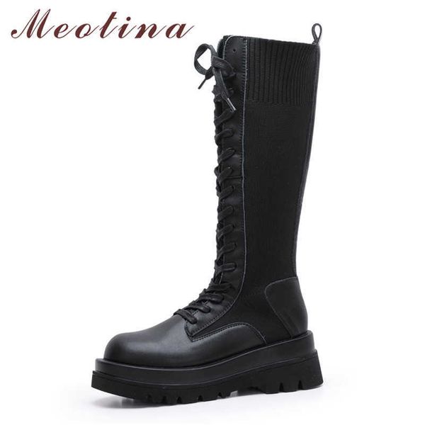 meotina genuine leather women boots high heel mid calf boots platform chunky heel shoes lace up female boots autumn winter black 210608
meotina genuine leather women boots high heel mid calf boots platform chunky heel shoes lace up female boots autumn winter black 210608